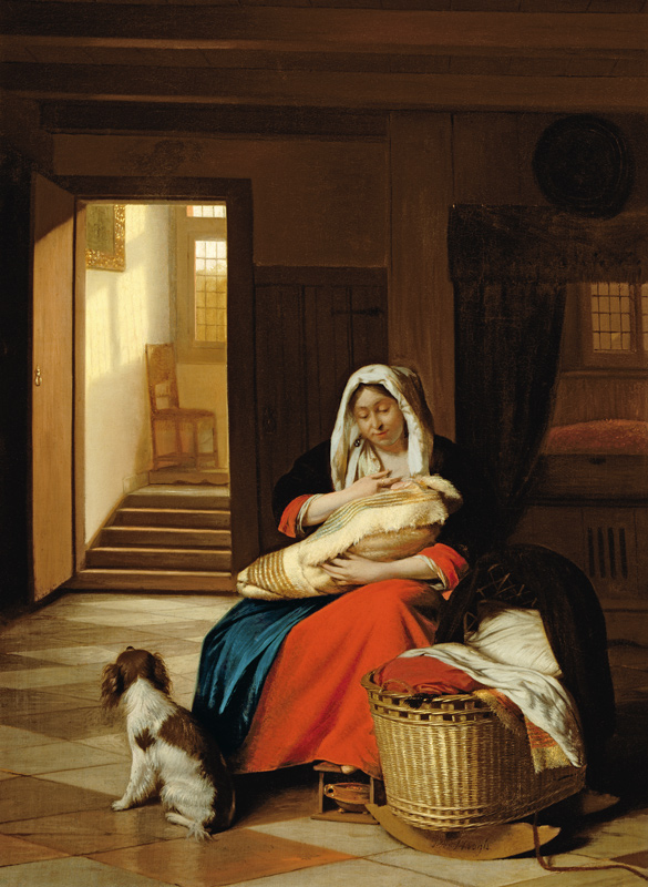 Mother Nursing Her Child, 1674-76 à Pieter de Hooch