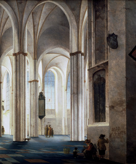 The Interior of the Buurkerk at Utrecht à Pieter Jansz. Saenredam