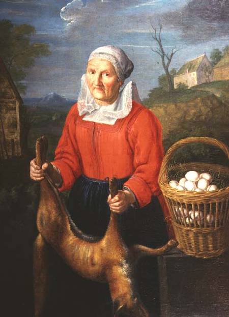 An Old Woman with a Dead Fox à Pieter Snyers