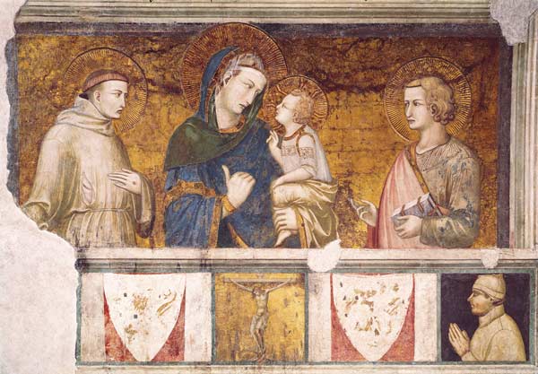 Virgin and Child with St. Francis and St. John the Evangelist à Pietro Lorenzetti