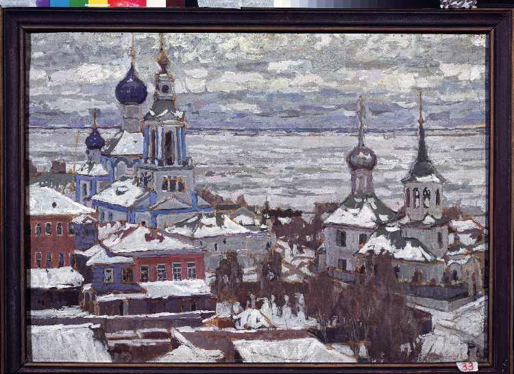 Türme von Rostow im Winter à Pjotr Petrowitschev