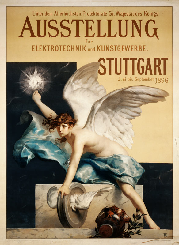 Affiche d'exposition électrotechnique et art appliqué à Affiche Vintage