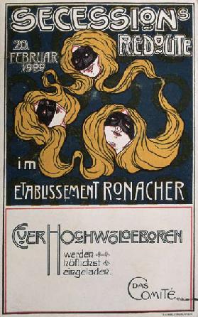 Affiche pour les Sezessions-Redoute 20. En février 1900 à Vienne