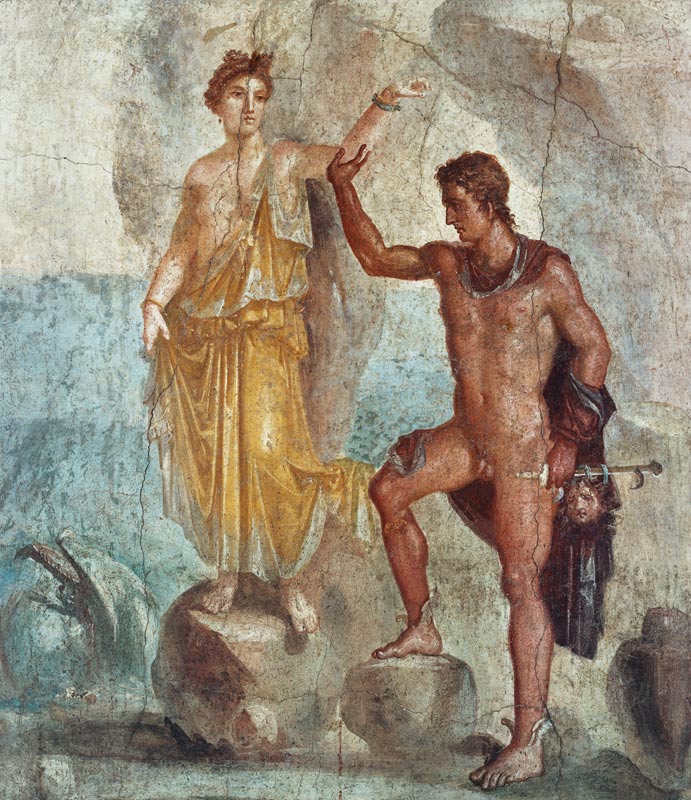 Le Persée libère des Andromède. à Pompei, peinture murale