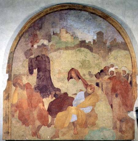 Christ in the Garden, lunette from the fresco cycle of the Passion à Pontormo, Jacopo Carucci da
