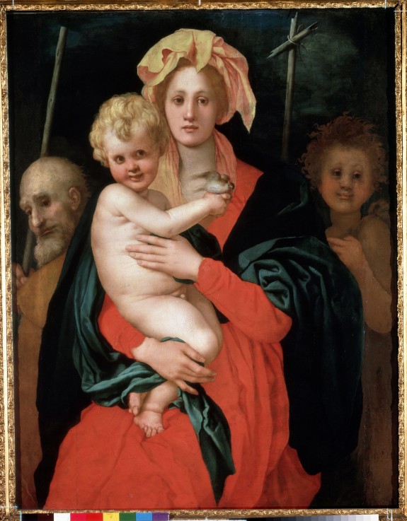 Madonna and Child with Saint Joseph and John the Baptist à Pontormo, Jacopo Carucci da
