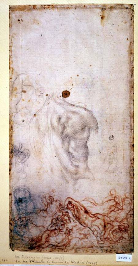 Study for the Resurrection of the Dead (chalk on paper) à Pontormo, Jacopo Carucci da