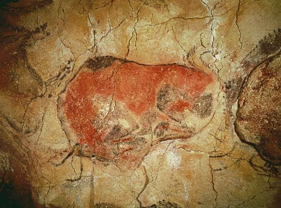 Bison from the Altamira Caves, Upper Paleolithic à Préhistorique