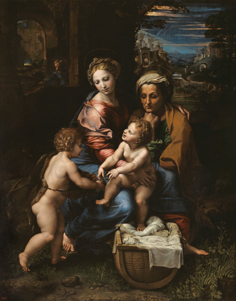 la Sainte Famille (La Perla) à Raffaello Sanzio