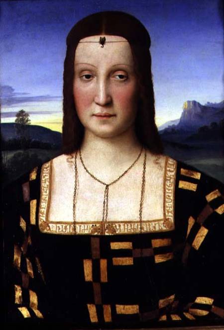 Portrait of Elizabeth Gonzaga à Raffaello Sanzio