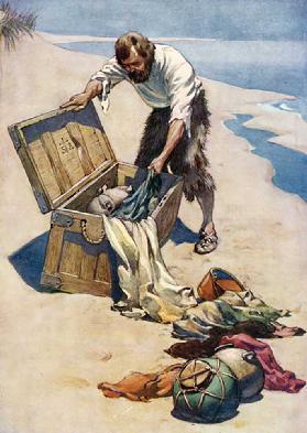 Illustration for Robinson Crusoe by Daniel Defoe