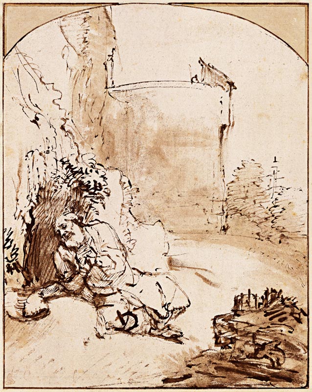 The Prophet Jonah before the Walls of Nineveh à Rembrandt Harmenszoon van Rijn