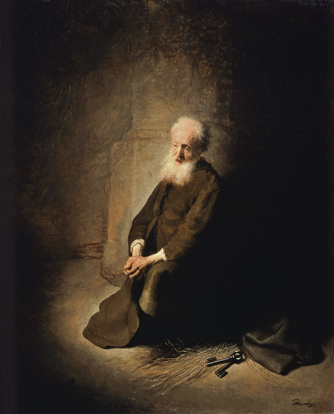 Saint Pierre dans la prison. à Rembrandt Harmenszoon van Rijn