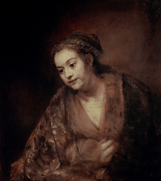 Rembrandt, Halbfigur einer Frau à Rembrandt Harmenszoon van Rijn