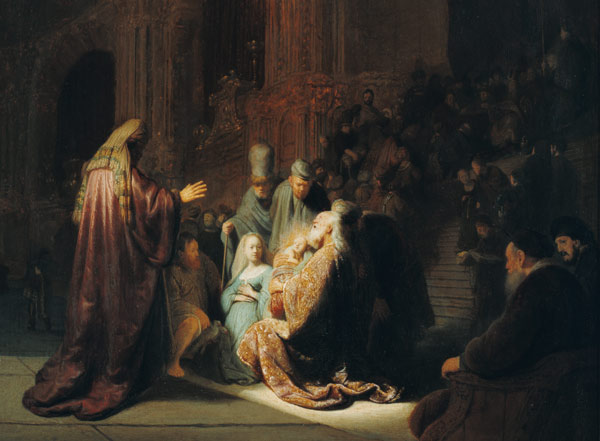 Rembrandt, Simeon im Tempel à Rembrandt Harmenszoon van Rijn