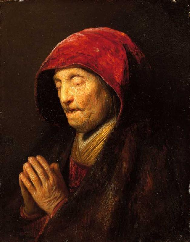 Betende alte Frau, bekannt als 'Rembrandts Mutter'. à Rembrandt Harmenszoon van Rijn