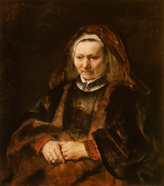 portrait d'une femme âgée à Rembrandt Harmenszoon van Rijn