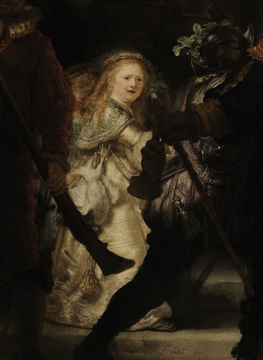 The Night Watch (Detail) à Rembrandt Harmenszoon van Rijn
