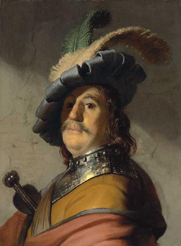 Ein Mann mit Ringkragen und Kappe. à Rembrandt Harmenszoon van Rijn