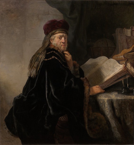 A Scholar Seated at a Desk (Scholar at his Study) à Rembrandt Harmenszoon van Rijn