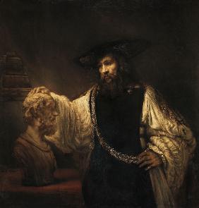 Aristote regardant le buste d'Homère