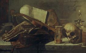 Rembrandt (circle of), still life, books