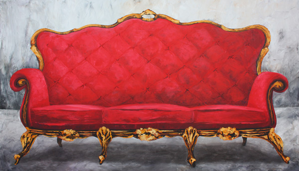 Rotes Sofa à Renate Berghaus