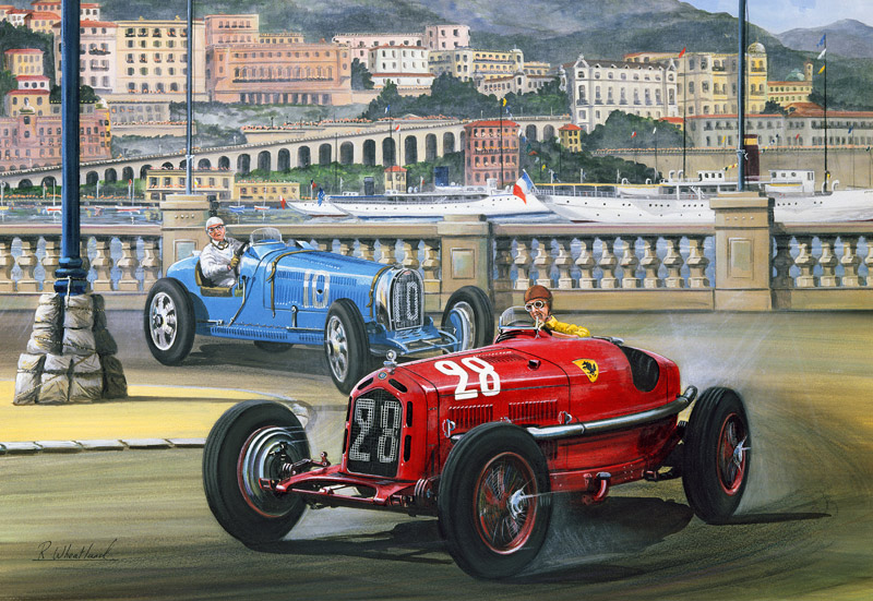 Duel on the Harbour Front, Monaco Grand Prix in 1933 à Richard  Wheatland