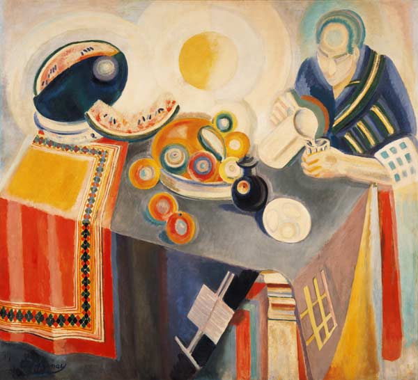 Verseuse, Femme en versant des jus de fruits à Robert Delaunay