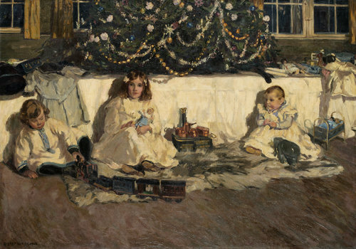 Kinder unter dem Weihnachtsbaum à Robert Weise