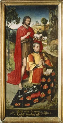 Left panel, from the main altar polyptych, depicting Michel de Changy à Rogier van der Weyden