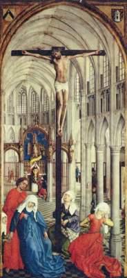 les sept sacrements, pièce centrale - crucifixion dans une église