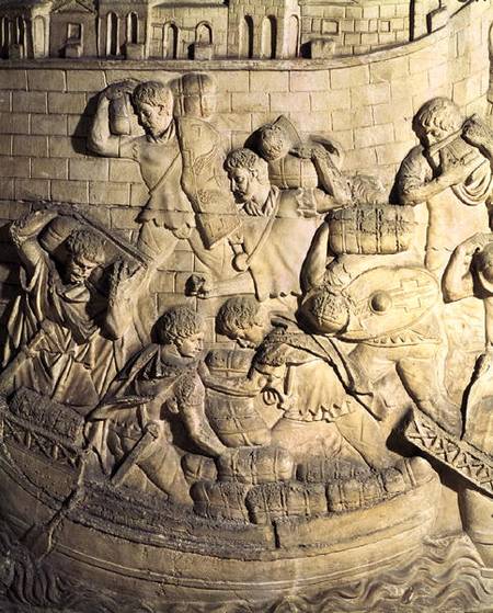 Loading a ship, detail from a cast of Trajan's column à Romain