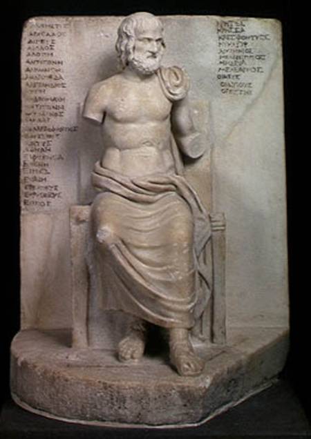 Statue of Euripides (c.484-06 BC) à Romain