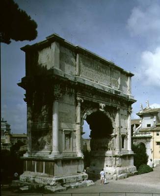 The Arch of Titus, to commemorate the Emperor's Sack of Jerusalem in 70 AD, 81 AD (photo) à Romain 1er siècle après JC