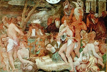 The Catanaean Twins, Anapias and Amphina - Rosso Fiorentino en reproduction  imprimée ou copie peinte à l\'huile sur toile