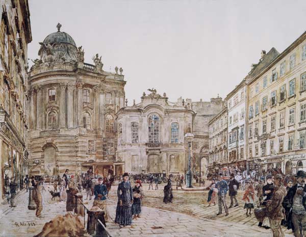 Vienna , Hofburg and Michaeltrakt à Rudolf von Alt