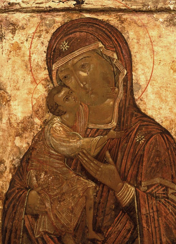 The Mother of God Theodorovskaya, icon à École russe