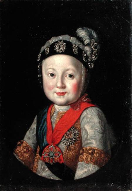 Portrait of Grand Duke Pavel Petrovich as a Child à École russe