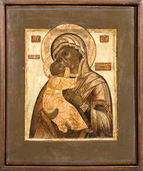 The Mother of God of Vladimir à École russe
