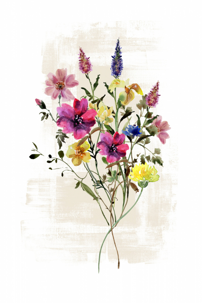 Wild Floral in rich shades à Sally Ann Moss