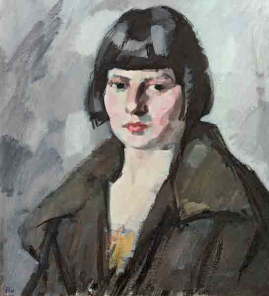 Head of a Young Girl, c.1920 à Samuel John Peploe
