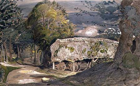 Landscape with Barn, Shoreham à Samuel Palmer