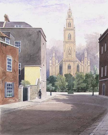 St. Paul's Church, Portland Square, from Surrey Street à Samuel R.W.S. Jackson