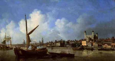 View of the River Thames, near the Tower of London à Samuel Scott