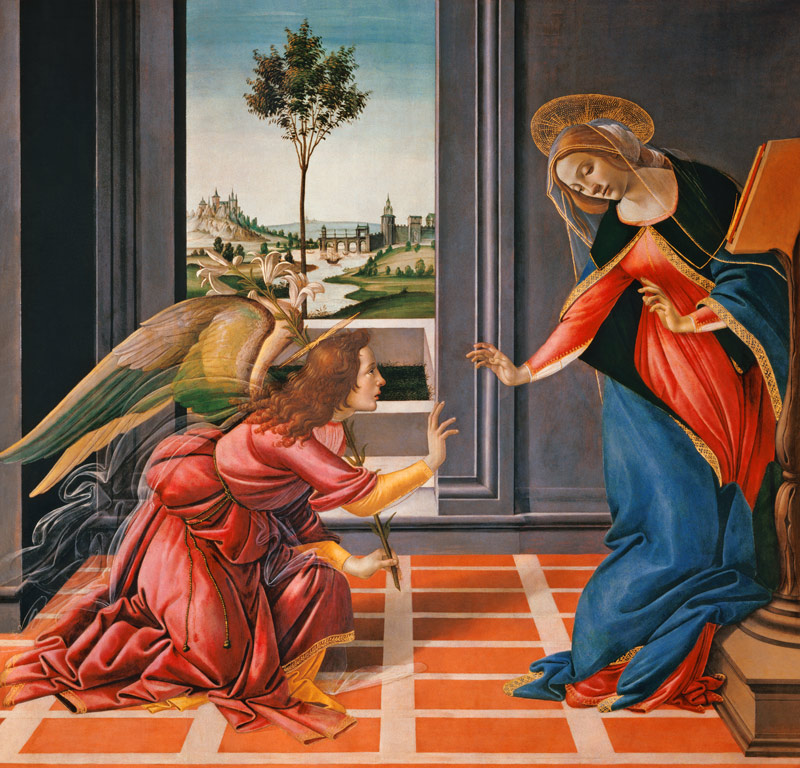 Botticelli / Annunciation / c.1489 à Sandro Botticelli