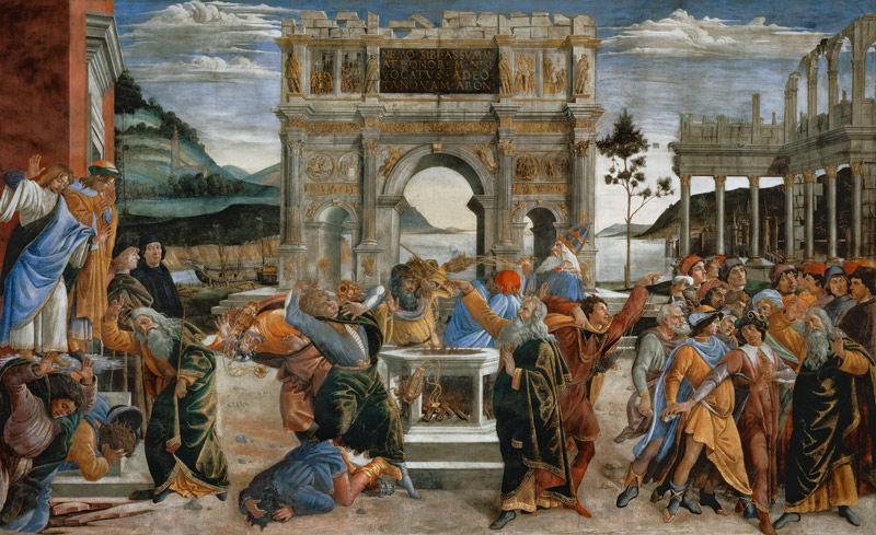Émeute contre la loi de Moïse à Sandro Botticelli