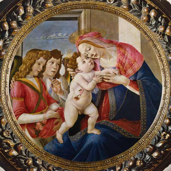Botticelli Workshop / Madonna w.Angels à Sandro Botticelli