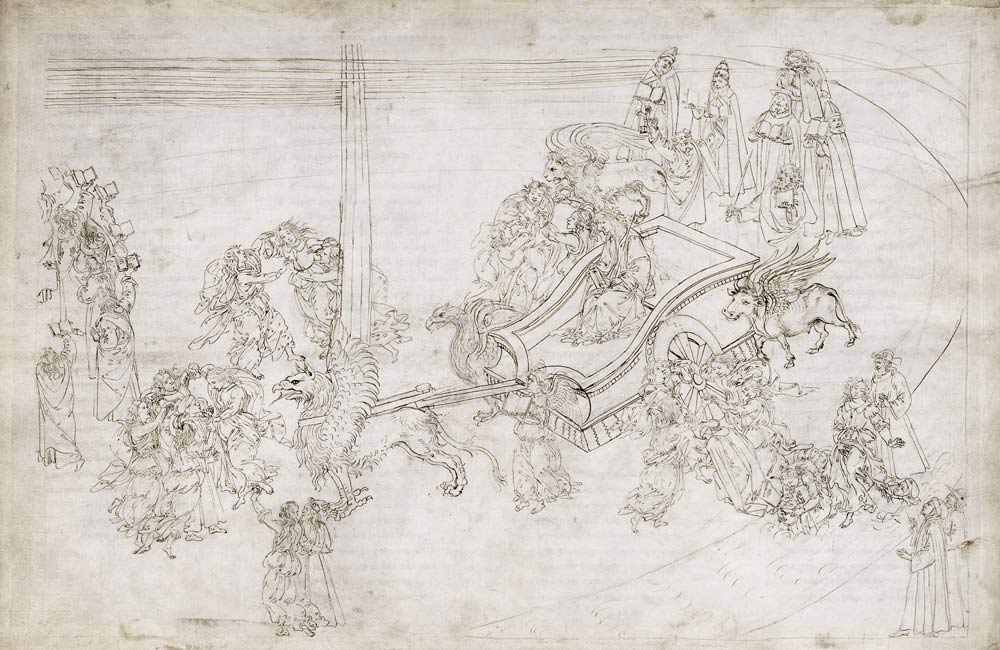 Illustration to the Divine Comedy by Dante Alighieri (Purgatorio 31) à Sandro Botticelli