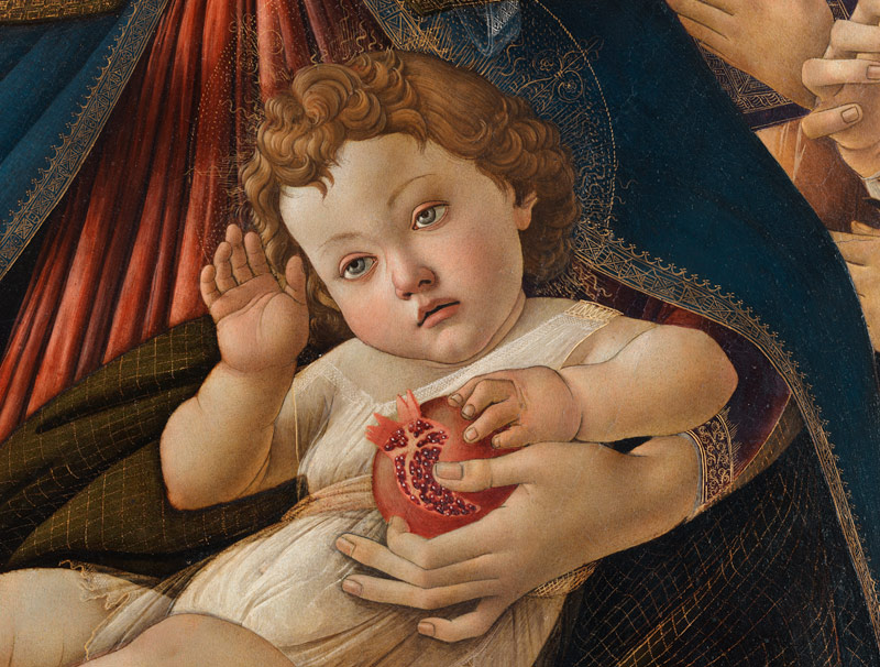 S.Botticelli, Madonna Granatapfel, Det. à Sandro Botticelli